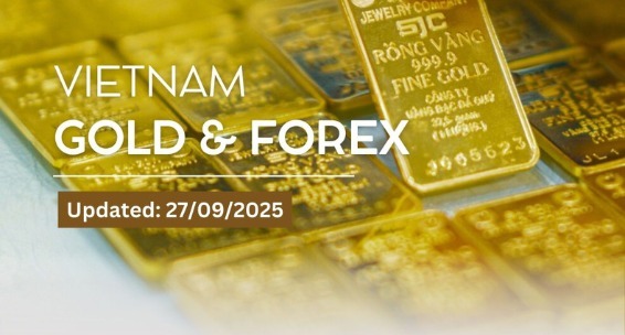 Infographic: Prices of SJC gold bars and rings rise on September 27