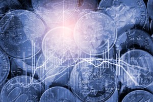stock market forex trading graph candlestick chart suitable financial investment concept