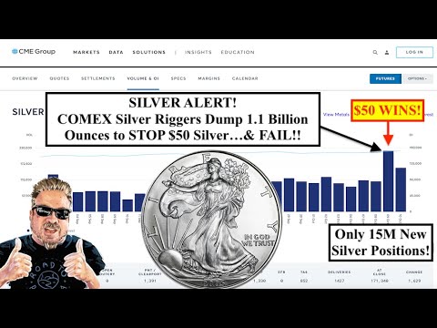 SILVER ALERT! COMEX Silver Riggers Dump 1.1 Billion Ounces to STOP $50 Silver…& FAIL!! (Bix Weir)