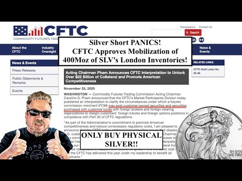 SILVER ALERT! Silver Shorts PANIC! CFTC Approves Mobilization of 400Moz of SLV's London Inventories!