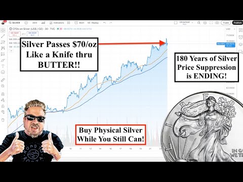 SILVER ALERT! Silver Destroys $70 Cap w/ Very Little Resistance! What About $600 Silver?? (Bix Weir)