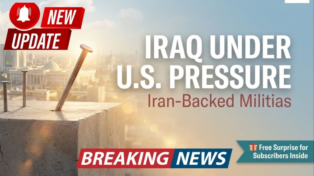The US is Pressuring Iraq- This is NOT Good; Special Surprise for Subscribers
