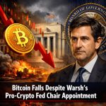 Bitcoin Falls Despite Warsh’s Pro-Crypto Fed Chair Appointment