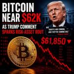 Bitcoin Near $62K as Trump Comment Sparks Risk-Asset Rout