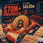 Crypto Liquidations Top $70M in One Hour as BTC Hits $45.65M