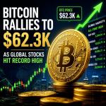 Bitcoin Rallies to $62.3K as Global Stocks Hit Record High