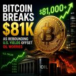 Bitcoin Breaks $81K as Rebounding U.S. Yields Offset Oil Worries