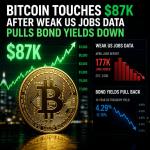 Bitcoin Touches $87K After Weak US Jobs Data Pulls Bond Yields Down