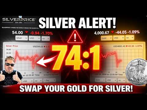 SILVER ALERT! 74-to-1 Gold/Silver Ratio Screams..."SWAP ALL YOUR GOLD FOR SILVER!" (Bix Weir)